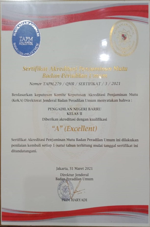 sertifikat akreditasi 2021